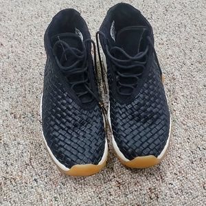 Jordan men's black leather sports shoes size 8